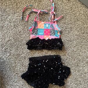 Colorful Western Patchwork Matching Set 6-12M